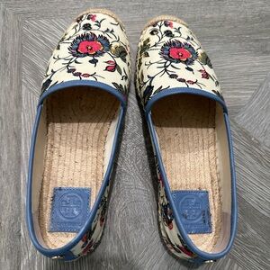 Tory Burch Amalia Floral Print Espadrilles (gently used)